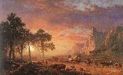 Albert Bierstadt The Oregon Trail painting